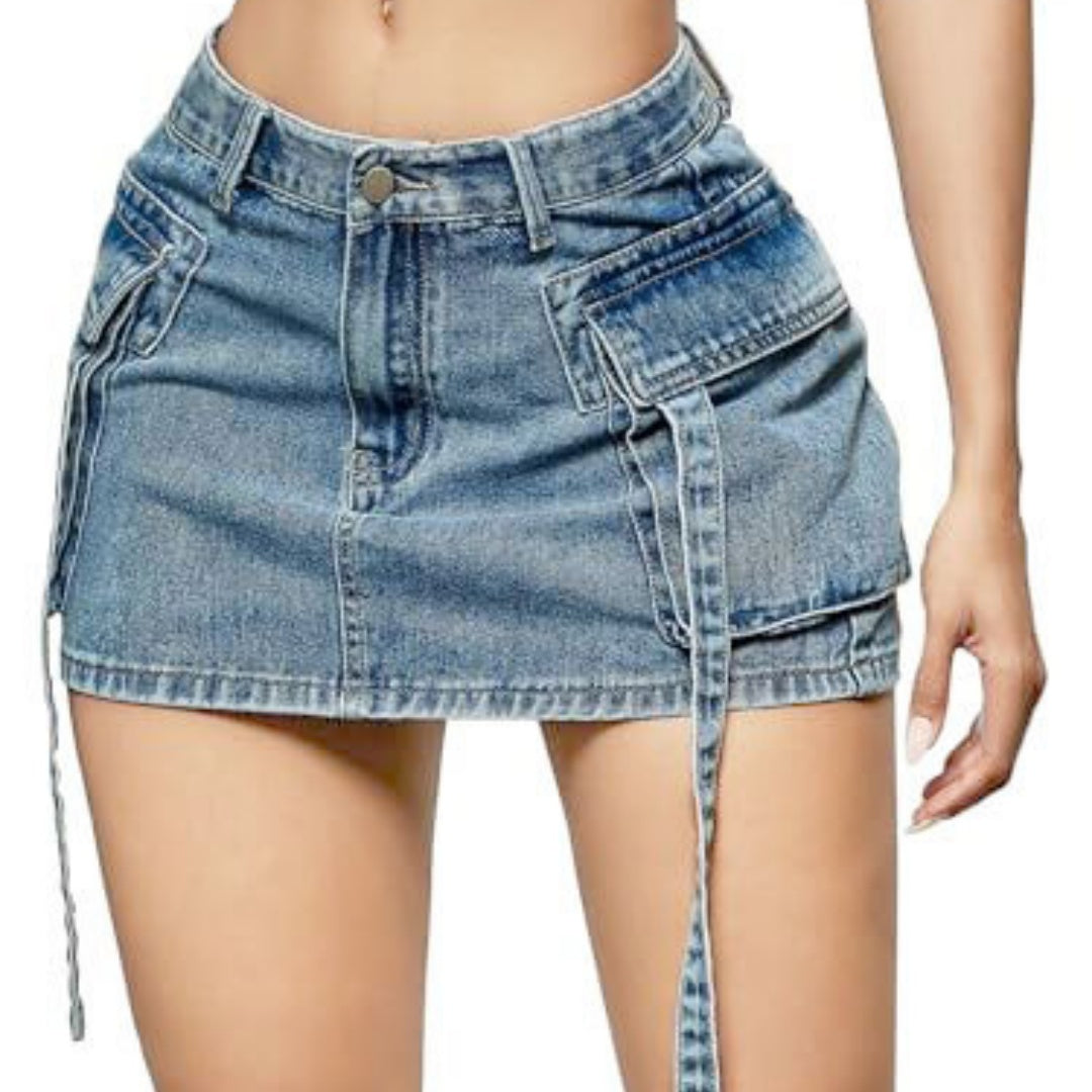 Fashion Hip American Denim Skirt Women