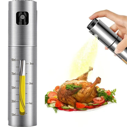 Fuel Spray Can Household Kitchen Supplies Artifact Stainless Steel Oil Injection Bottle Spice Bottle Spray Press Type Barbecue Oil Bottle Kitchen Gadgets-Consumer Electronics-Tept Markets