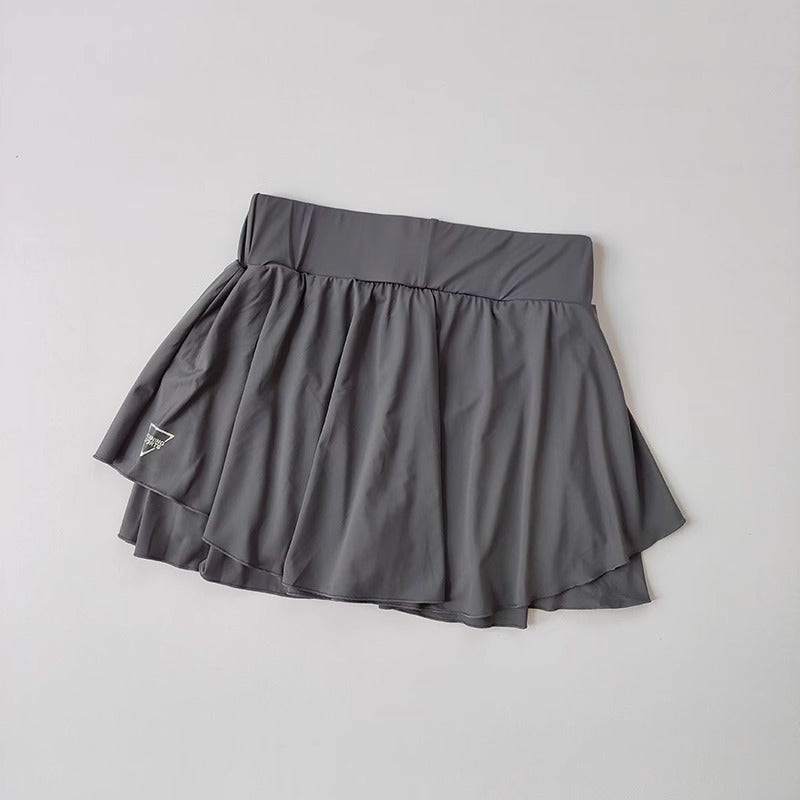 Sports Short Skirt Fake Two-piece Quick-drying Anti-exposure Tennis Yoga Culottes