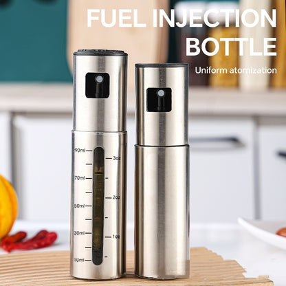 Fuel Spray Can Household Kitchen Supplies Artifact Stainless Steel Oil Injection Bottle Spice Bottle Spray Press Type Barbecue Oil Bottle Kitchen Gadgets-Consumer Electronics-Tept Markets