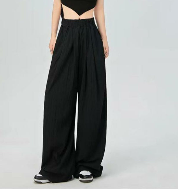 Summer High Waist Thin Man Drooping Lazy Narrow Version Of Wide Leg Pants Drooping-Women Clothing-Tept Markets