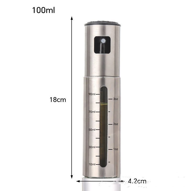 Fuel Spray Can Household Kitchen Supplies Artifact Stainless Steel Oil Injection Bottle Spice Bottle Spray Press Type Barbecue Oil Bottle Kitchen Gadgets-Consumer Electronics-Tept Markets