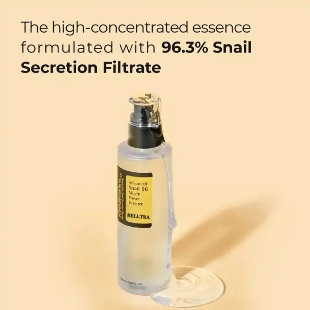 Snail Mucin 96% Korean Essence - Anti-Aging, Skin Repair, Whitening & Firming Serum for Fine Lines