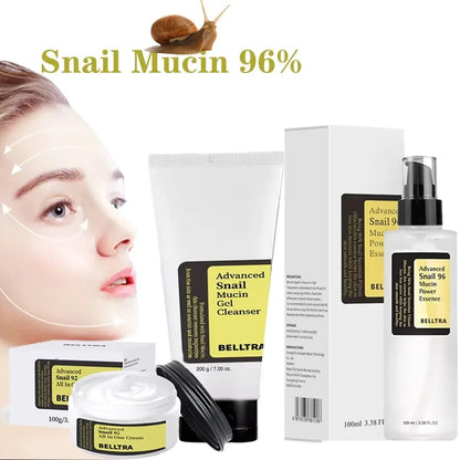 Snail Mucin 96% Korean Essence - Anti-Aging, Skin Repair, Whitening & Firming Serum for Fine Lines