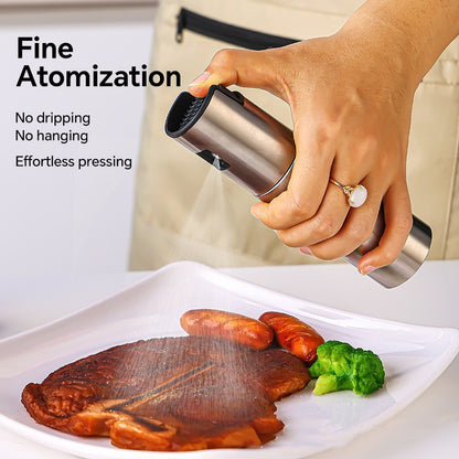 Fuel Spray Can Household Kitchen Supplies Artifact Stainless Steel Oil Injection Bottle Spice Bottle Spray Press Type Barbecue Oil Bottle Kitchen Gadgets-Consumer Electronics-Tept Markets