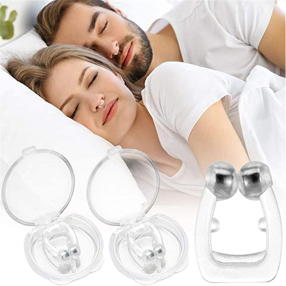 Silicone Magnetic Anti Snore Stop Snoring Nose Clip Sleep Tray Sleeping Aid Apnea Guard Night Device-Beauty Product-Tept Markets